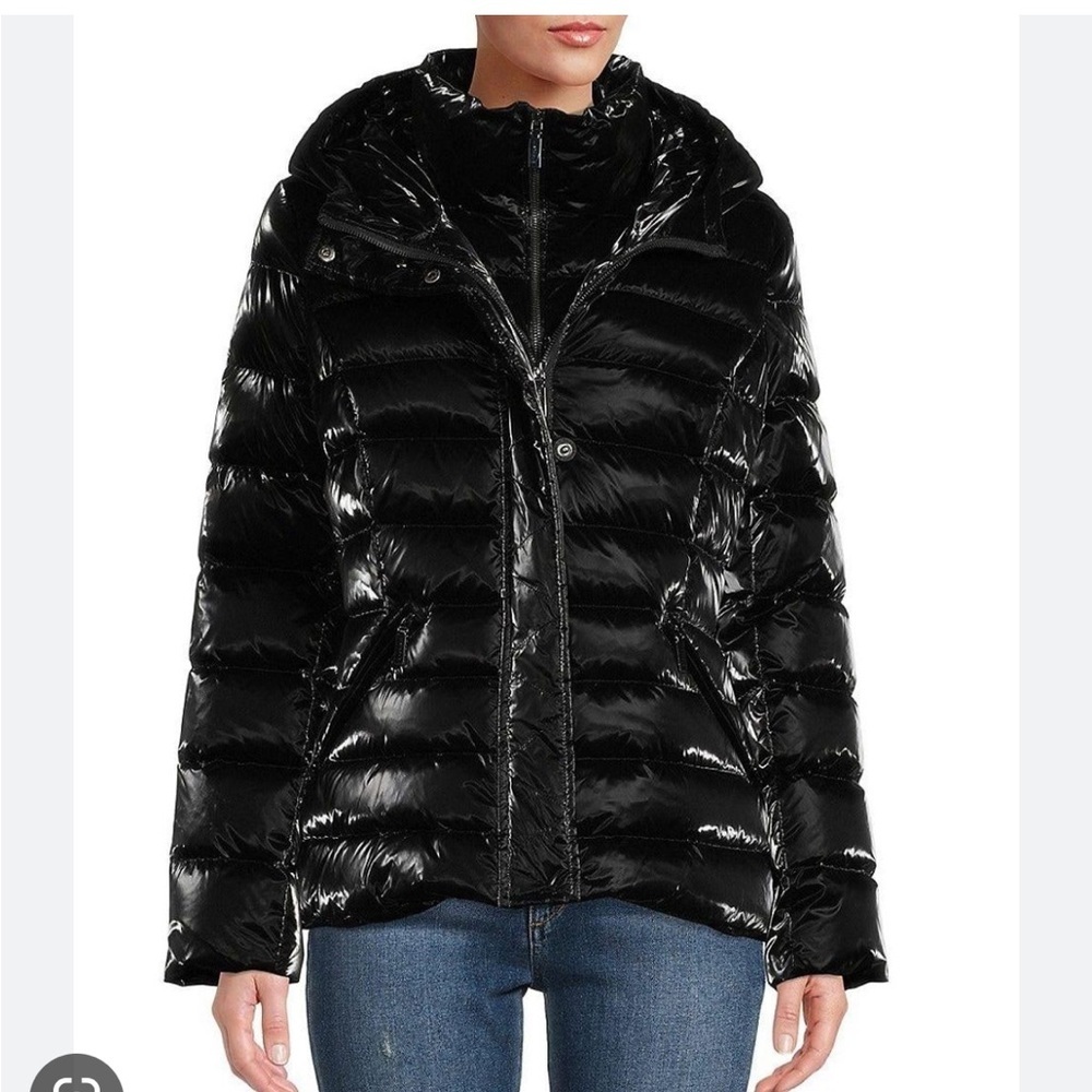Dawn levy Kimmy hooded shine puffer size medium
